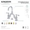 Kingston Brass Bridge Bathroom Faucet with Brass PopUp, Matte Black KS7990AL - alternate 4